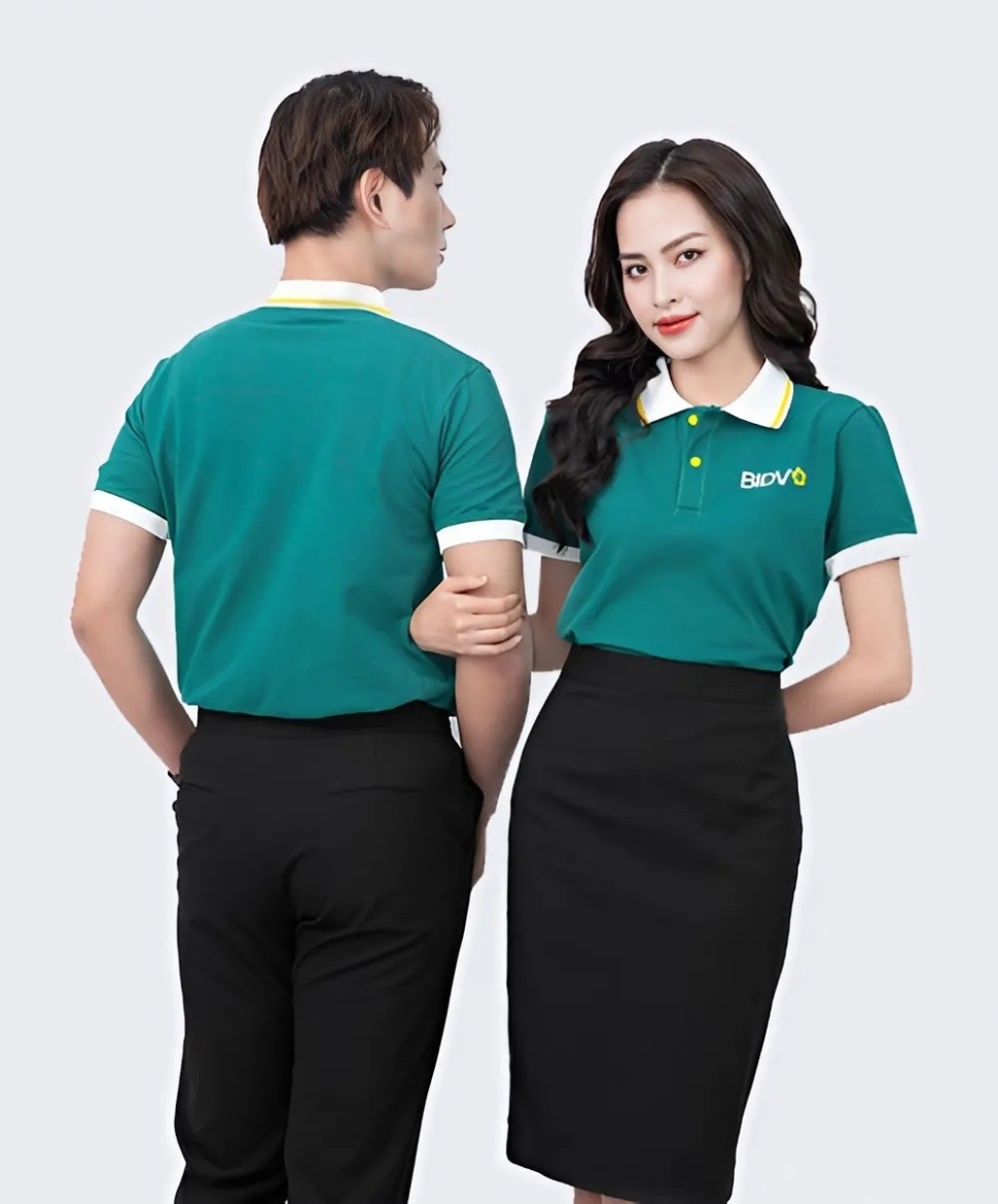 Áo Đồng Phục Ngân Hàng BIDV Xanh Biển
