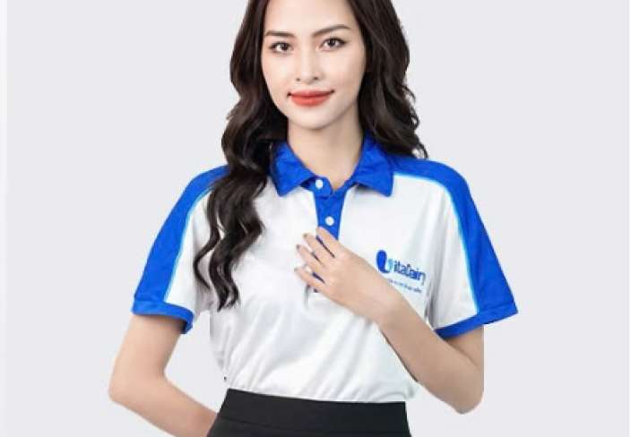 Đồng Phục Áo Polo Mẫu Trắng-Xanh