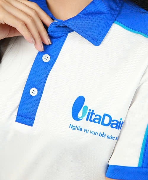 Đồng Phục Áo Polo Mẫu Trắng-Xanh