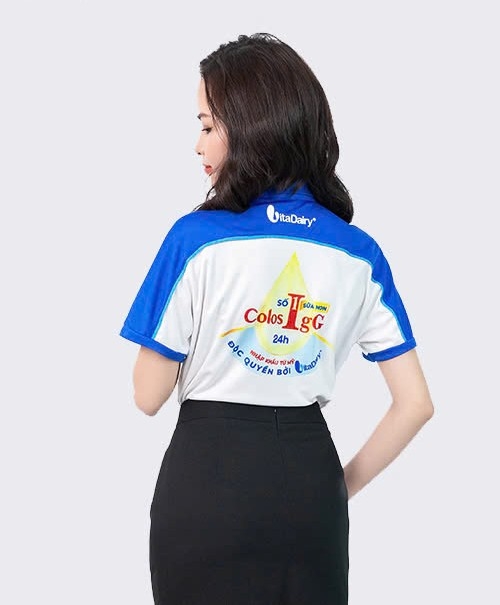 Đồng Phục Áo Polo Mẫu Trắng-Xanh